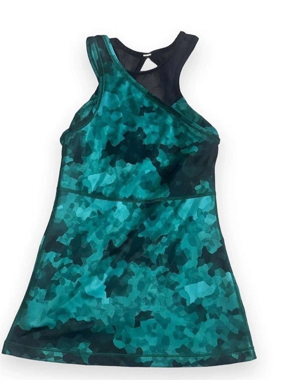 Lululemon Meshed Up Tank in the "Clouded Dreams Cosmic Teal Multi / Black size 4